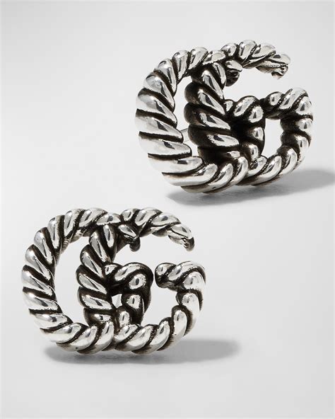 gucci gg marmont silver earrings|Gucci gg earrings silver.